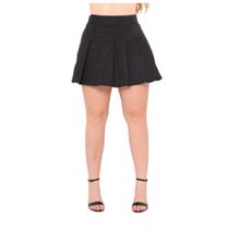 Shorts saia colegial plissada cosplay blogueira balada