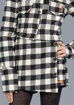 Shorts saia em flanela xadrez Preto Shorts saia em flanela xadrez Preto