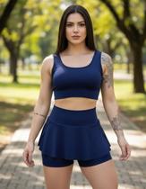 Shorts Saia Em Suplex Fitnes Feminina Para Exercícios Dia A Dia