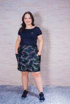 Shorts-Saia Estampado com bolso Moda Fitness Modesta Evangélica Shorts-Saia Estampado com bolso Moda Fitness Modesta Evangélica
