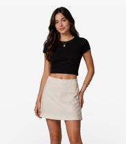 Shorts Saia Feminina Sarja Cotton Minty Bege Shorts Saia Feminina Sarja Cotton Minty Bege