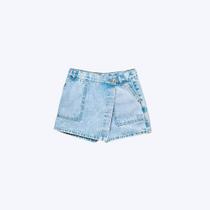Shorts-Saia Jeans Infantil Feminino Hering Kids CAUC1ASN