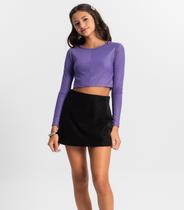 Shorts Saia Juvenil Em Material Sintético Minty Preto