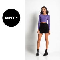 Shorts saia juvenil em material sintético minty