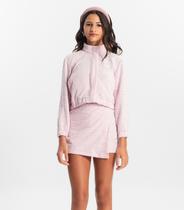 Shorts Saia Juvenil Em Tweed Minty Rosa