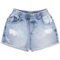 Shorts Saia Juvenil Look Jeans c/ Elástico Jeans