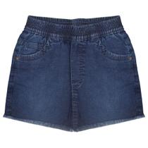 Shorts Saia Juvenil Look Jeans Moletom Jeans