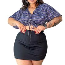 Shorts Saia Lipo Feminina Plus Size Preto - JOSY MODAS