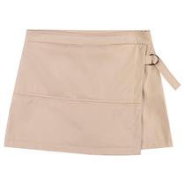 Shorts Saia Menina Juvenil Mod.me em Couro na cor Bege Tamanho:14 Shorts Saia Menina Juvenil Mod.me em Couro na cor Bege Tamanho:14
