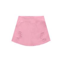 Shorts Saia Menina Kukiê em Sarja Pita - Rosa