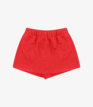 Shorts Saia Moletom Rovi Kids Vermelho Shorts Saia Moletom Rovi Kids Vermelho