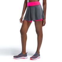 Shorts Saia Olympikus Complemento Feminino Cinza e Rosa