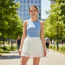 Shorts Saia Plissada Cintura Elastica Forro Formato De Short Shorts Saia Plissada Cintura Elastica Forro Formato De Short