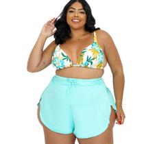 Shorts Saída De Praia Feminina Plus Size Piscina Verão 2025
