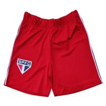 Shorts São Paulo Infantil Juvenil Vermelho Oficial Shorts São Paulo Infantil Juvenil Vermelho Oficial