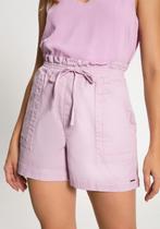 Shorts Sarja Colorido Cós Alto com Elástico - Lunender - Lavanda / Verde Shorts Sarja Colorido Cós Alto com Elástico - Lunender - Lavanda / Verde