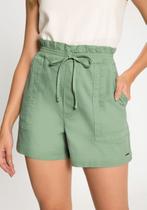 Shorts Sarja Colorido Cós Alto com Elástico - Lunender - Lavanda / Verde Shorts Sarja Colorido Cós Alto com Elástico - Lunender - Lavanda / Verde