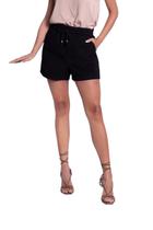 Shorts Sarja Lunender Clochard Com Cadarço Preto Shorts Sarja Lunender Clochard Com Cadarço Preto