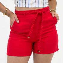 Shorts Secia Alfaiataria com Cinto Feminino Shorts Secia Alfaiataria com Cinto Feminino