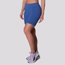 Shorts Selene Com Bolso Feminino Azul e Prata