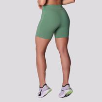 Shorts Selene Com Bolso Feminino Verde e Prata