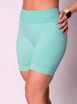 Shorts Selene Sport 20928.001 Feminino Fitness Quadriculado Microfibra T. P/GG