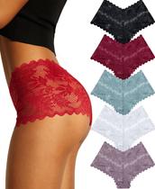 Shorts sexy de cintura em V FINETOO, pacote com 5 Shorts sexy de cintura em V FINETOO, pacote com 5