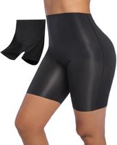Shorts Shapewear PRETTYWELL de cintura média Tummy Control pretos