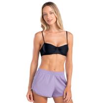 Shorts She Verão Liso Básico Feminino Com Elástico No Cós