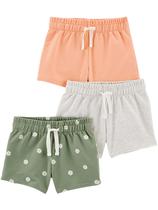 Shorts Simple Joys da Carter's Girls, pacote com 3, 18 meses