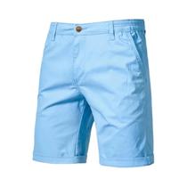 Shorts Sociais Masculinos 100% Algodão - Cintura Elástica - Casual e para Negócios - 10 Cores