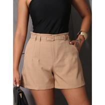 Shorts Social Feminino Cintura Alta Linhão com Cinto Shorts Social Feminino Cintura Alta Linhão com Cinto