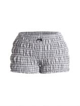 Shorts SOLY HUX femininos com babados, Y2k, renda guingão, cinza