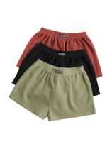 Shorts SOLY HUX femininos, elásticos de verão, cintura larga, perna larga x3 Shorts SOLY HUX femininos, elásticos de verão, cintura larga, perna larga x3