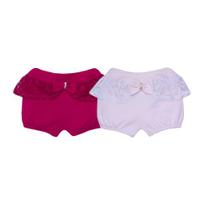 Shorts Suedine Frill Rosa Claro e Pink Shorts Suedine Frill Rosa Claro e Pink