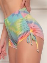Shorts Sunkini Tie Dye Moda praia Verão Estilo casual Moda Feminina