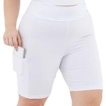 Shorts Suplex Fit Com Bolsos Laterais Plus Size 3039.C1