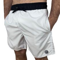 Shorts Surftrip Bicolor Plus Size Cós Preto Branco Shorts Surftrip Bicolor Plus Size Cós Preto Branco