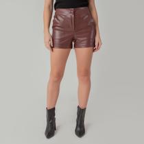 Shorts susie curto couro feminino