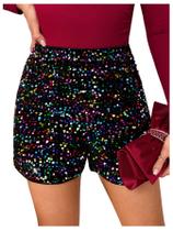 Shorts SweatyRocks Sequin Mini para mulheres multicoloridos Shorts SweatyRocks Sequin Mini para mulheres multicoloridos