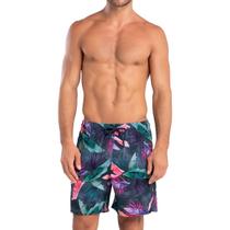 Shorts Tactel Elástico Estampado Mash Verão Praia