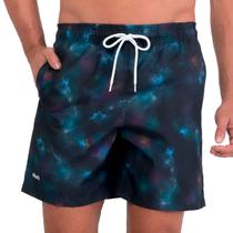 Shorts Tactel Elástico Estampado Mash Verão