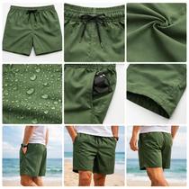 Shorts Tactel Masculino Esportivo Verde - G - 1un