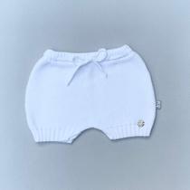 Shorts Tapa fralda de tricot branco Boneco de Neve