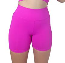 Shorts térmico feminino modelador cós alto modelador fitness