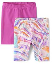 Shorts The Children's Place Girls Bike, pacote com 2 unidades, rosa de 5 a 6 anos
