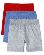 Shorts The Children's Place Toddler Basic, pacote com 3 toneladas, para menino
