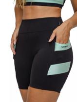 Shorts Verde Agua com Bolso Diagonal