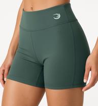 Shorts Verde Militar Feminino Poliamida Premium Luxo Fitness Shorts Verde Militar Feminino Poliamida Premium Luxo Fitness