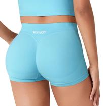 Shorts VOYJOY Enhance 2,5" de cintura baixa com compressão, azul-claro Shorts VOYJOY Enhance 2,5" de cintura baixa com compressão, azul-claro